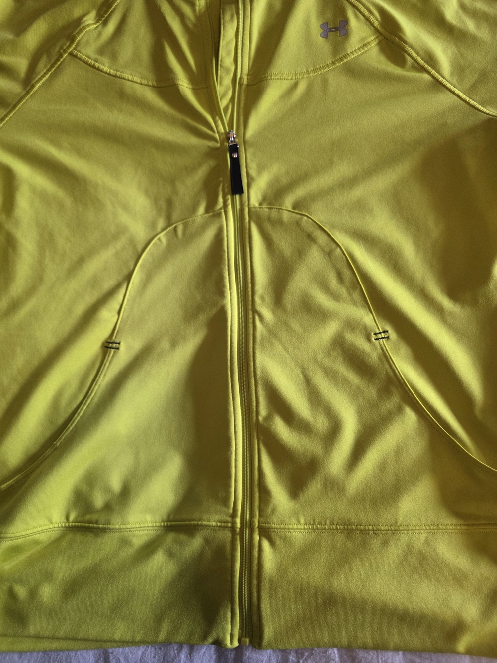 Under Armour Women's High-Visibility Yellow Full-Zip Jacket - Picture 5 of 6